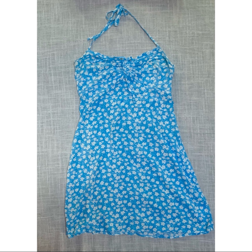 AE floral halter mini slip dress (M)